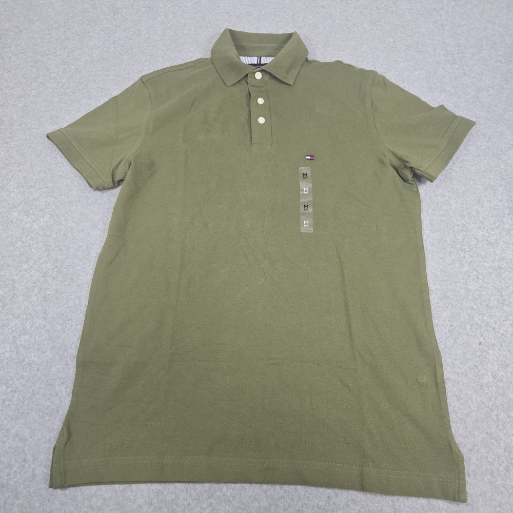 Tommy Hilfiger Polo Shirt Mens Medium Green Casual Outdoors Preppy